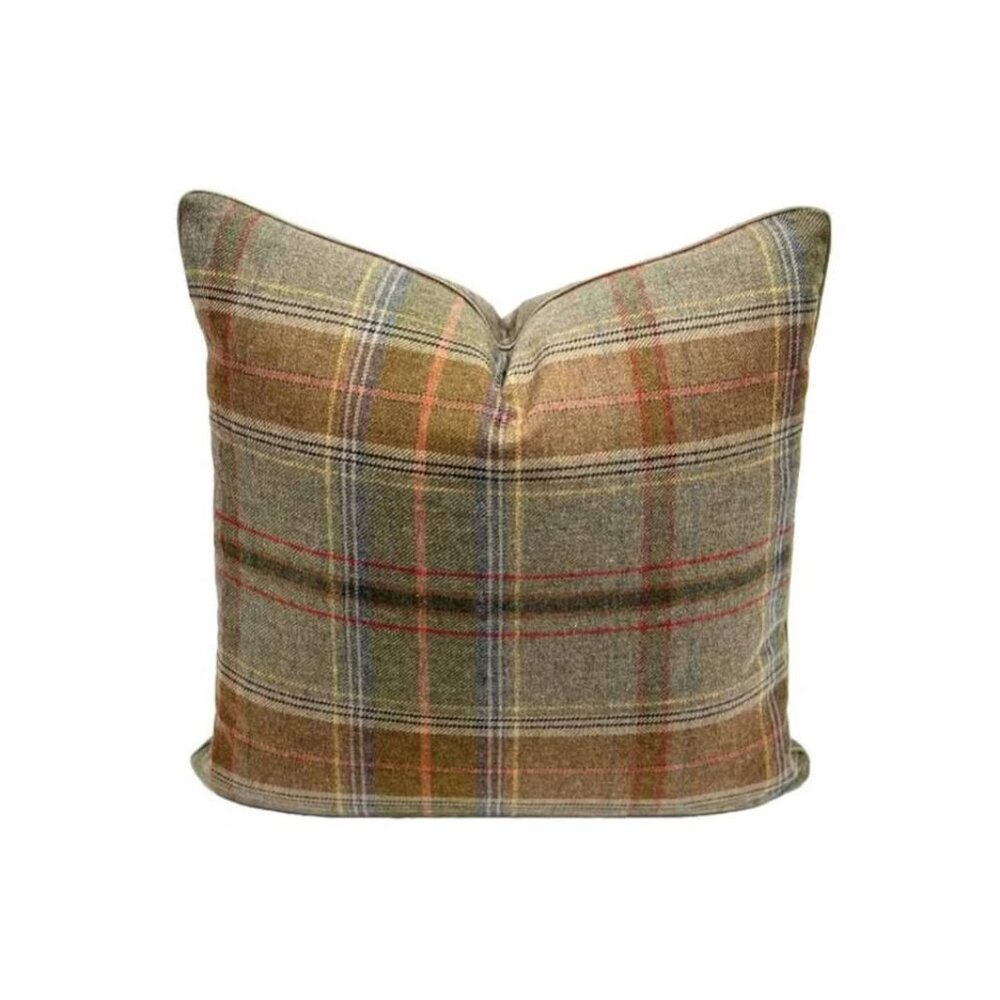 Mulberry Shetland Plaid Pillow